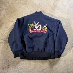 Vintage 90’s Looney Tunes Wool Varsity Bomber